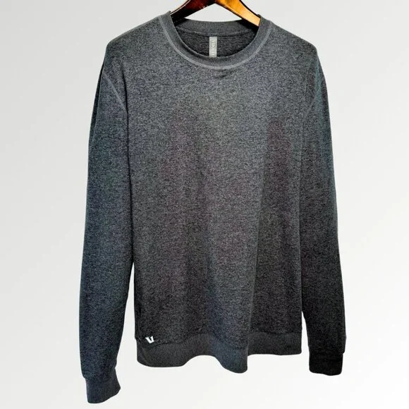 vuori Men's Ponto Performance Crew in Charcoal Heather - XL - Picture 3 of 15